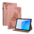 For Huawei MatePad SE Butterfly Flower Embossed Leather Tablet Case(Rose Gold) - Huawei by PMC TechLife | Online Shopping South Africa | PMC TechLife | Buy Now Pay Later Mobicred