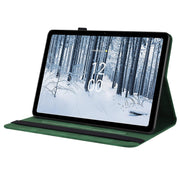 For Nokia T21 Butterfly Flower Embossed Leather Tablet Case(Green)