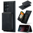 For Samsung Galaxy S24 Ultra 5G JEEHOOD Magnetic Zipper Horizontal Flip Leather Phone Case(Black) - free shipping - PMC Jewellery - Order now!