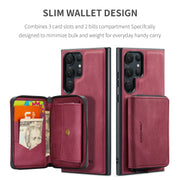 For Samsung Galaxy S24 Ultra 5G JEEHOOD Magnetic Zipper Horizontal Flip Leather Phone Case(Red)