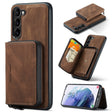 For Samsung Galaxy S24 5G JEEHOOD Magnetic Zipper Horizontal Flip Leather Phone Case(Brown) - free shipping - PMC Jewellery - Order now!
