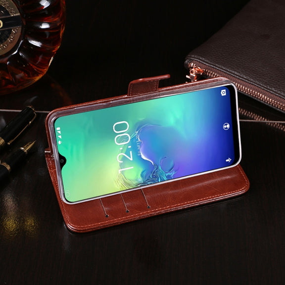 For Oukitel C15 Pro idewei  Crazy Horse Texture Horizontal Flip Leather Case with Holder & Card Slots & Wallet(Red)