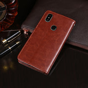 For Oukitel C15 Pro idewei  Crazy Horse Texture Horizontal Flip Leather Case with Holder & Card Slots & Wallet(White)