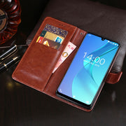 For Oukitel C16 Pro idewei  Crazy Horse Texture Horizontal Flip Leather Case with Holder & Card Slots & Wallet(Red)