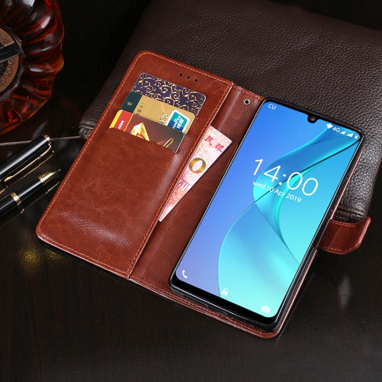 For Oukitel C16 Pro idewei  Crazy Horse Texture Horizontal Flip Leather Case with Holder & Card Slots & Wallet(White)