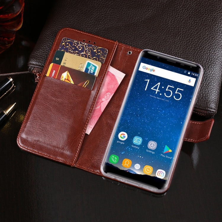 For Oukitel K5000 idewei  Crazy Horse Texture Horizontal Flip Leather Case with Holder & Card Slots & Wallet(White)
