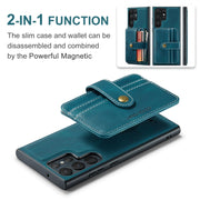 For Samsung Galaxy S24 Ultra 5G JEEHOOD RFID Blocking Anti-Theft Magnetic Phone Case(Blue)