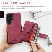 For Samsung Galaxy S24 Ultra 5G JEEHOOD RFID Blocking Anti-Theft Magnetic Phone Case(Red)