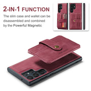 For Samsung Galaxy S24 Ultra 5G JEEHOOD RFID Blocking Anti-Theft Magnetic Phone Case(Red)