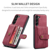 For Samsung Galaxy S24 5G JEEHOOD RFID Blocking Anti-Theft Magnetic Phone Case(Red)