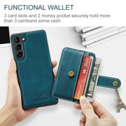 For Samsung Galaxy S24+ 5G JEEHOOD RFID Blocking Anti-Theft Magnetic Phone Case(Blue)