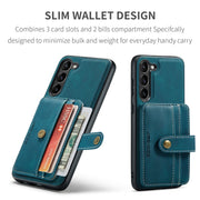 For Samsung Galaxy S24+ 5G JEEHOOD RFID Blocking Anti-Theft Magnetic Phone Case(Blue)