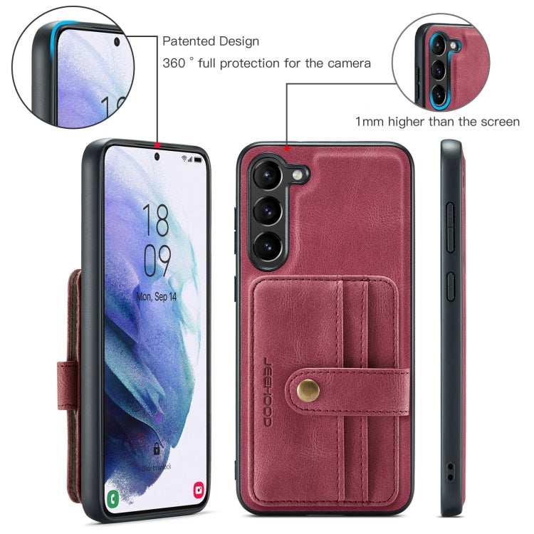 For Samsung Galaxy S24+ 5G JEEHOOD RFID Blocking Anti-Theft Magnetic Phone Case(Red)