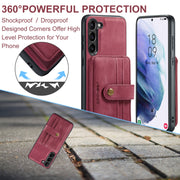 For Samsung Galaxy S24+ 5G JEEHOOD RFID Blocking Anti-Theft Magnetic Phone Case(Red)