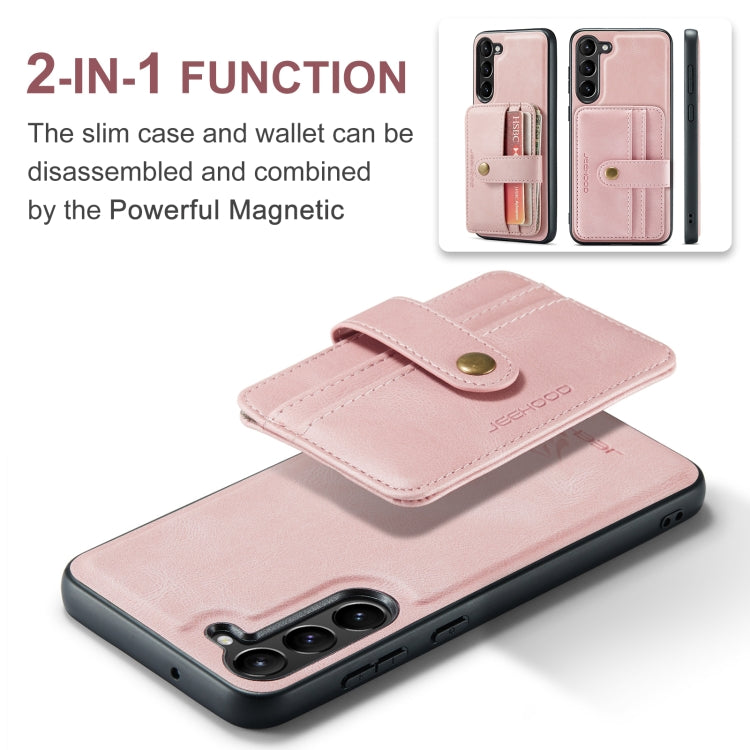 For Samsung Galaxy S24+ 5G JEEHOOD RFID Blocking Anti-Theft Magnetic Phone Case(Pink)