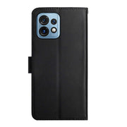 For Motorola Edge+ 2023 Genuine Leather Fingerprint-proof Flip Phone Case(Black)
