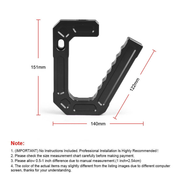For Jeep Wrangler JK 2007-2018 Car Modification Aluminum Interior Handle(Silver)