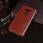 For LG K40S idewei Crazy Horse Texture Horizontal Flip Leather Case with Holder & Card Slots & Wallet(White)