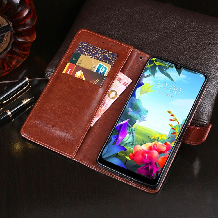 For LG K40S idewei Crazy Horse Texture Horizontal Flip Leather Case with Holder & Card Slots & Wallet(White)