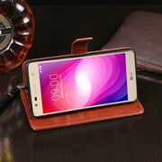 For LG X power2 idewei Crazy Horse Texture Horizontal Flip Leather Case with Holder & Card Slots & Wallet(White)