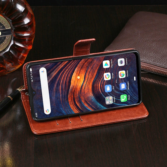 For Ulefone Armor 7 idewei  Crazy Horse Texture Horizontal Flip Leather Case with Holder & Card Slots & Wallet(Rose Red)