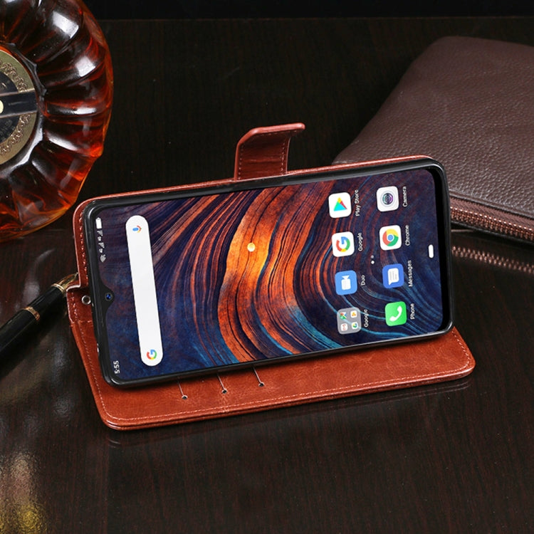 For Ulefone Armor 7 idewei  Crazy Horse Texture Horizontal Flip Leather Case with Holder & Card Slots & Wallet(Rose Red)