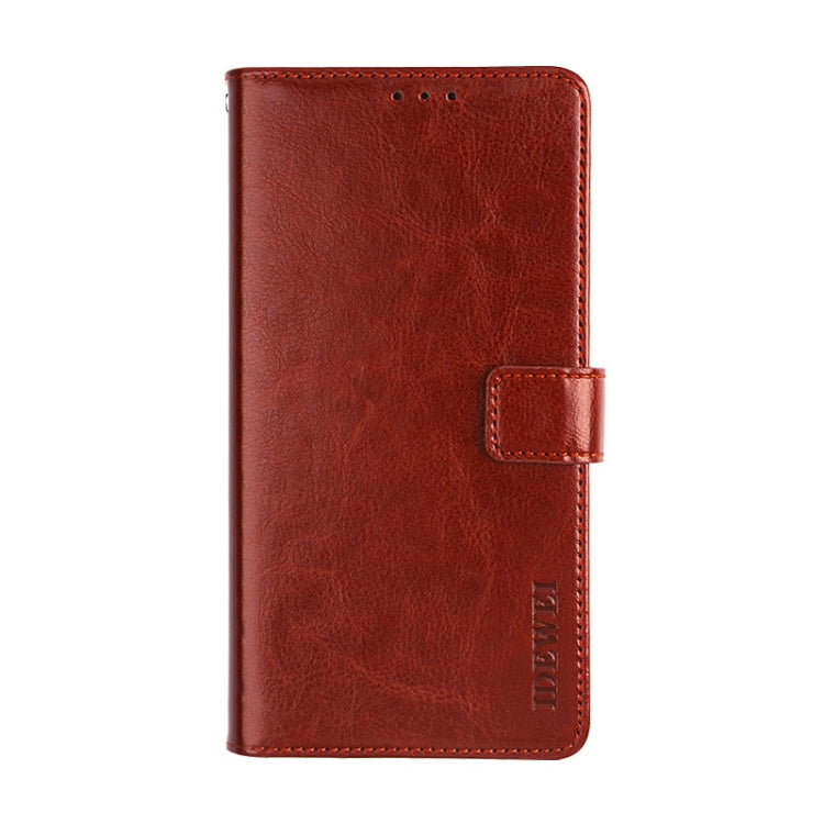 For Ulefone Note 7 idewei  Crazy Horse Texture Horizontal Flip Leather Case with Holder & Card Slots & Wallet(Brown)