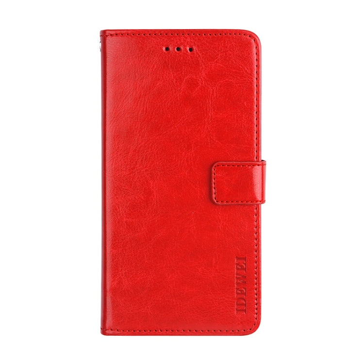 For Ulefone Note 7 idewei  Crazy Horse Texture Horizontal Flip Leather Case with Holder & Card Slots & Wallet(Red)