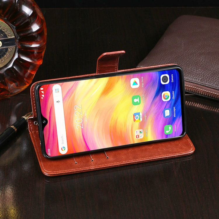 For Ulefone Note 7 idewei  Crazy Horse Texture Horizontal Flip Leather Case with Holder & Card Slots & Wallet(Red)