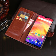 For Ulefone Note 7 idewei  Crazy Horse Texture Horizontal Flip Leather Case with Holder & Card Slots & Wallet(Red)