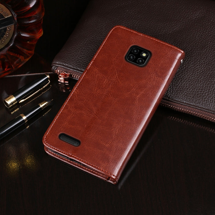 For Ulefone Note 7 idewei  Crazy Horse Texture Horizontal Flip Leather Case with Holder & Card Slots & Wallet(Sky Blue)