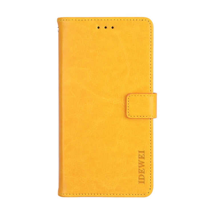 For Ulefone Note 7 idewei  Crazy Horse Texture Horizontal Flip Leather Case with Holder & Card Slots & Wallet(Yellow)