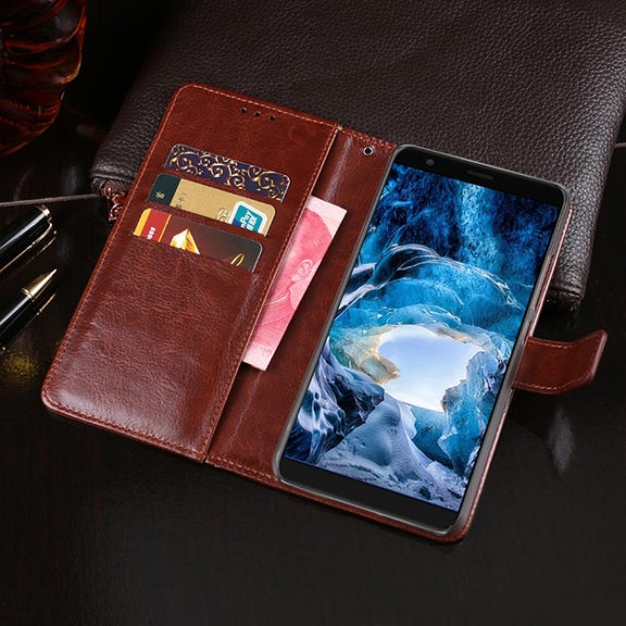 For Ulefone S1 idewei  Crazy Horse Texture Horizontal Flip Leather Case with Holder & Card Slots & Wallet(White)