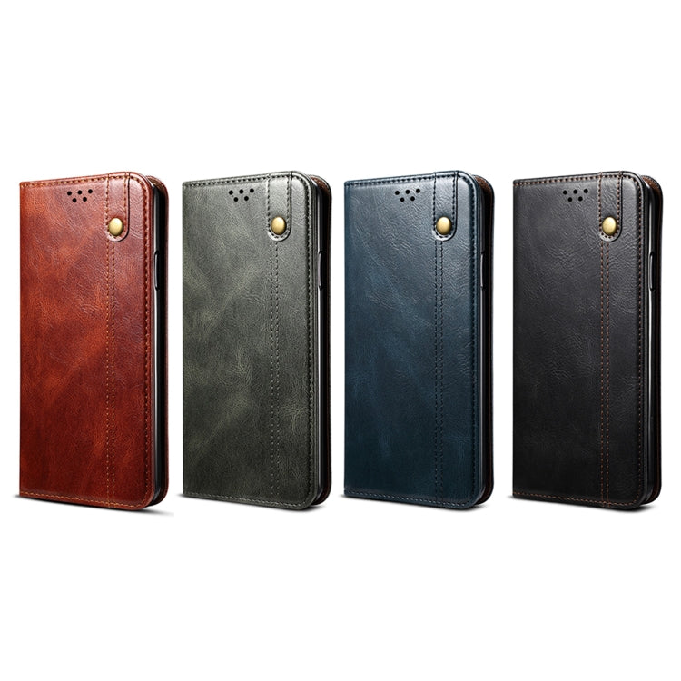 For OnePlus 11R Oil Wax Crazy Horse Texture Leather Phone Case(Black)