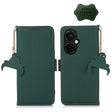 For OnePlus Nord CE 3 Lite Genuine Leather Magnetic RFID Leather Phone Case(Green) - OnePlus Cases by PMC TechLife | Online Shopping South Africa | PMC TechLife | Buy Now Pay Later Mobicred