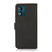 For Motorola Moto E13 4G KHAZNEH Matte Texture Leather Phone Case(Black)