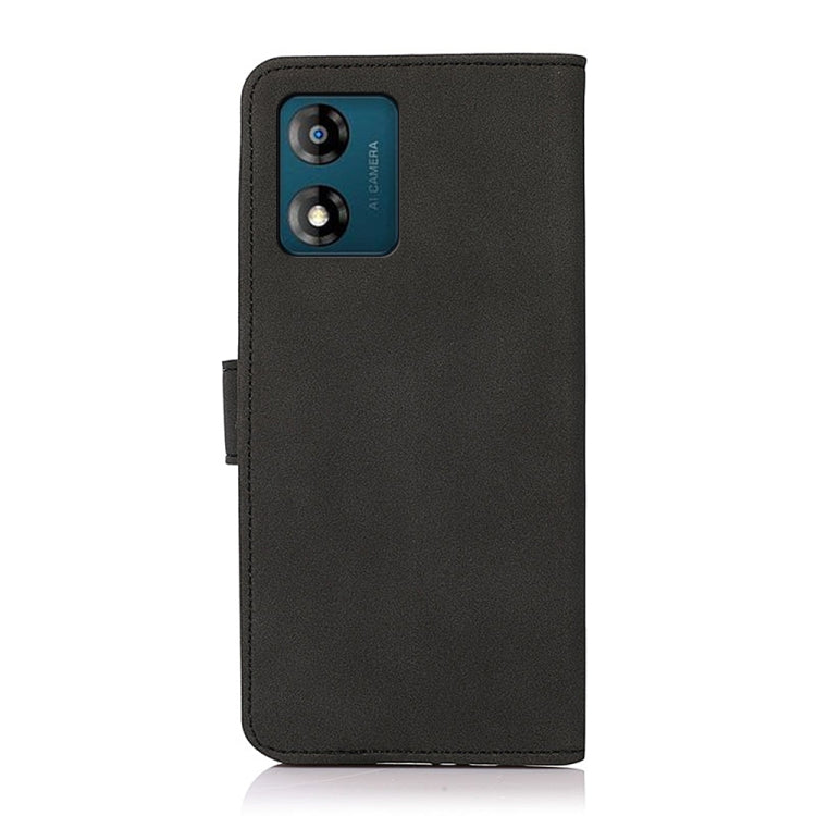 For Motorola Moto E13 4G KHAZNEH Matte Texture Leather Phone Case(Black)