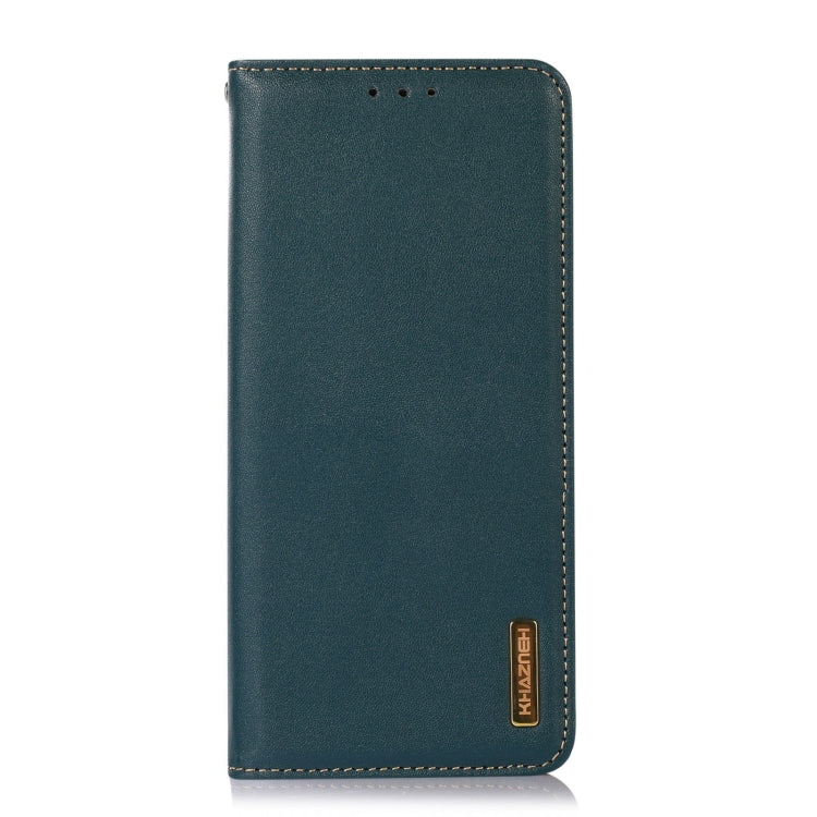 For OnePlus 11 5G KHAZNEH Nappa Top Layer Cowhide Leather Phone Case(Green)