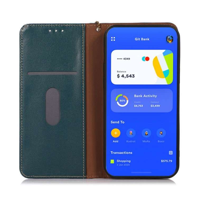 For OnePlus 11 5G KHAZNEH Nappa Top Layer Cowhide Leather Phone Case(Green)