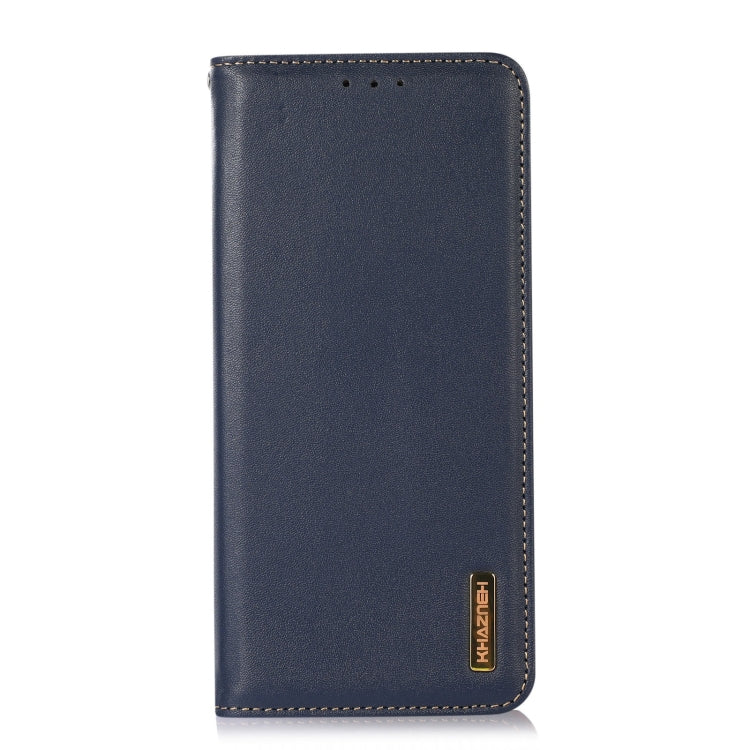 For OnePlus 11 5G KHAZNEH Nappa Top Layer Cowhide Leather Phone Case(Blue)
