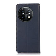 For OnePlus 11 5G KHAZNEH Nappa Top Layer Cowhide Leather Phone Case(Blue)