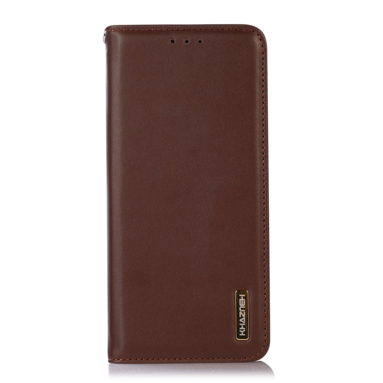 For OnePlus 11 5G KHAZNEH Nappa Top Layer Cowhide Leather Phone Case(Brown)
