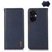 For OnePlus Nord CE 3 Lite KHAZNEH Nappa Top Layer Cowhide Leather Phone Case(Blue)