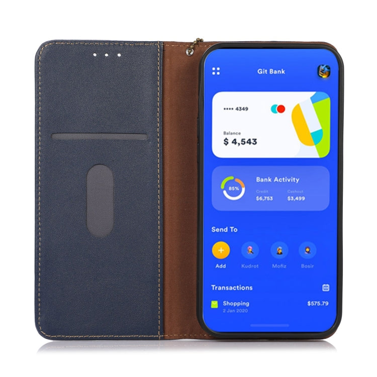 For OnePlus Nord CE 3 Lite KHAZNEH Nappa Top Layer Cowhide Leather Phone Case(Blue)