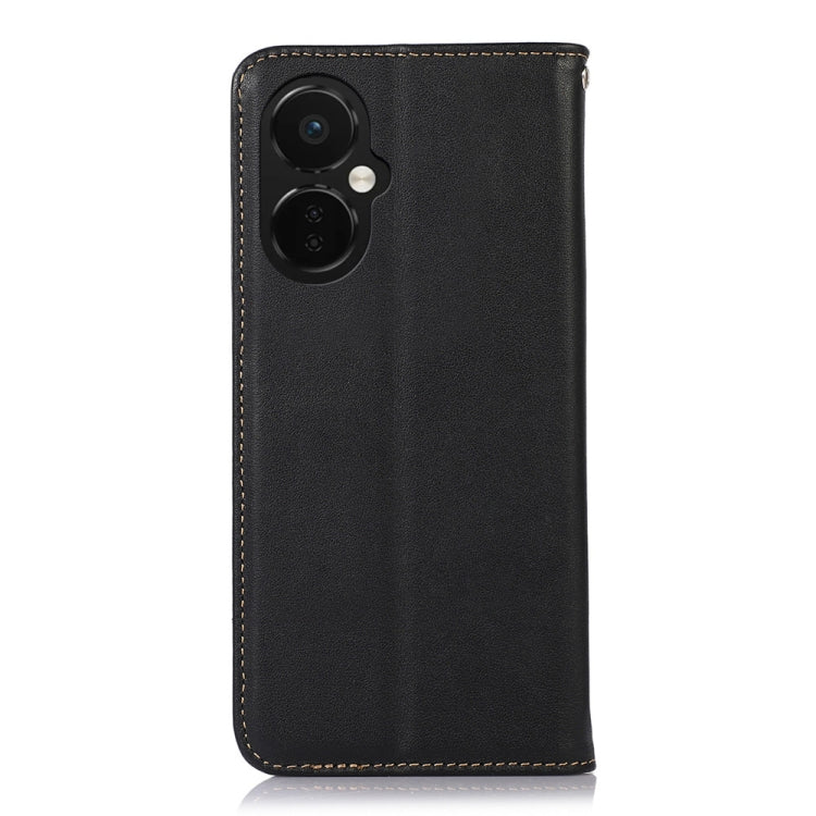 For OnePlus Nord CE 3 Lite KHAZNEH Nappa Top Layer Cowhide Leather Phone Case(Black)