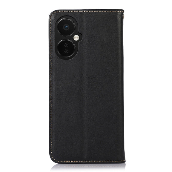 For OnePlus Nord CE 3 Lite KHAZNEH Nappa Top Layer Cowhide Leather Phone Case(Black)