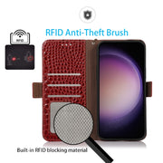 For OnePlus Nord CE 3 Lite Crocodile Top Layer Cowhide RFID Leather Phone Case(Red)