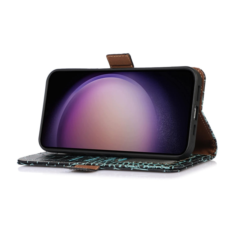 For OnePlus Nord CE 3 Lite Crocodile Top Layer Cowhide RFID Leather Phone Case(Green)