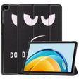 For Huawei Matepad SE 10.4 Custer Painted 3-Fold Holder Leather Tablet Case(Big Eye Me) - Huawei by PMC TechLife | Online Shopping South Africa | PMC TechLife | Buy Now Pay Later Mobicred