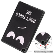 For Huawei Matepad SE 10.4 Custer Painted 3-Fold Holder Leather Tablet Case(Big Eye Me)